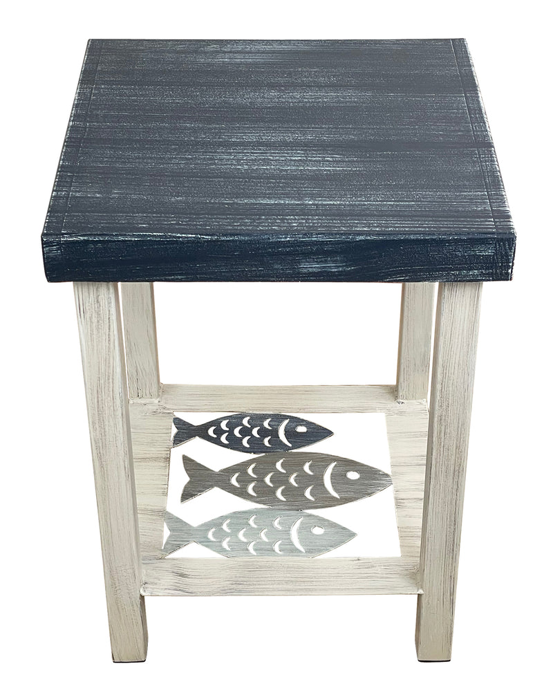 School Of Fish Square End Table