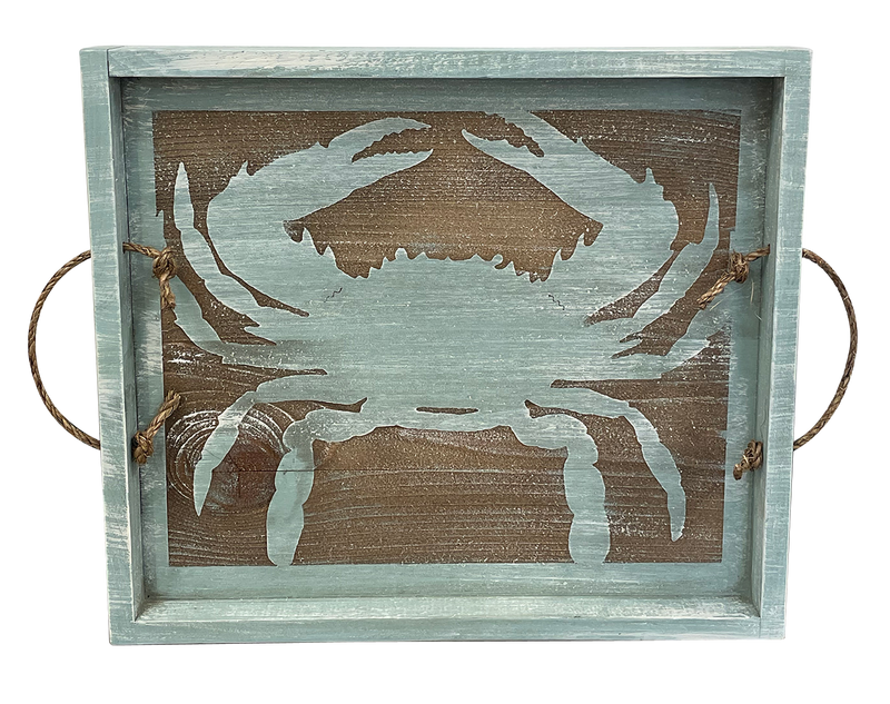 20" Atlantic Crab Wooden Tray