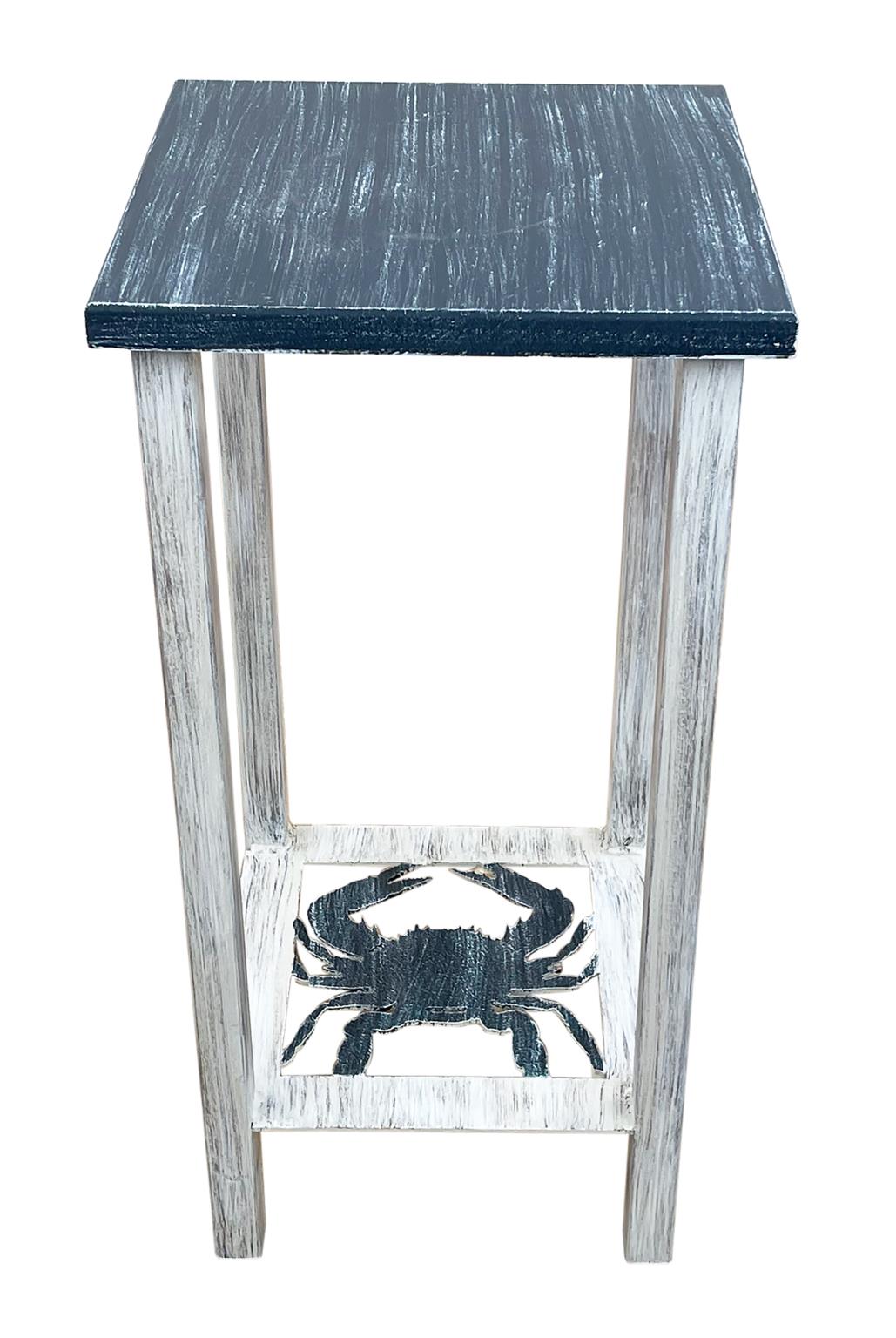 Navy Crab Square Drink Table – Coastal Place
