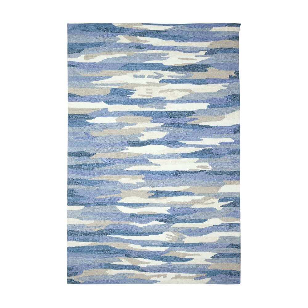 Ocean Waves Rug Coastal Place