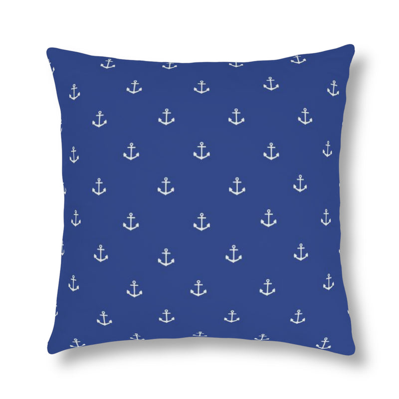 Blue Anchor Outdoor Pillow