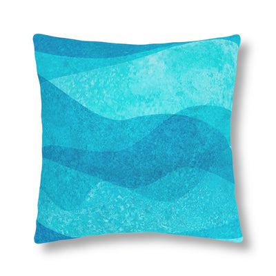 Aqua Waves Outdoor Pillow