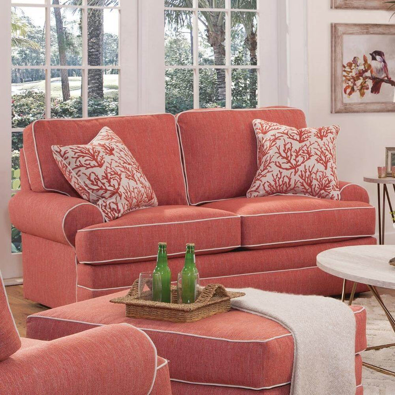 Coral Breeze Loveseat and Pillows Set