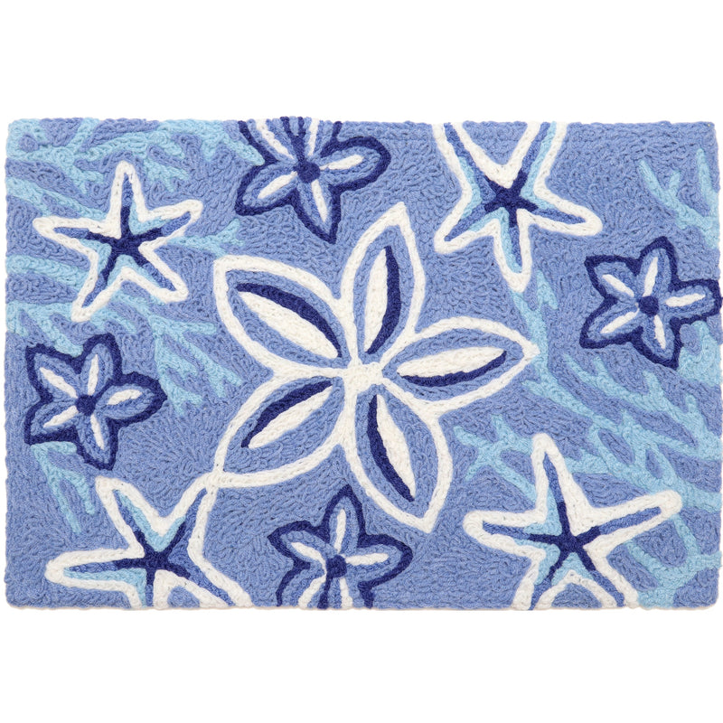 Painted Starfish Accent Rug