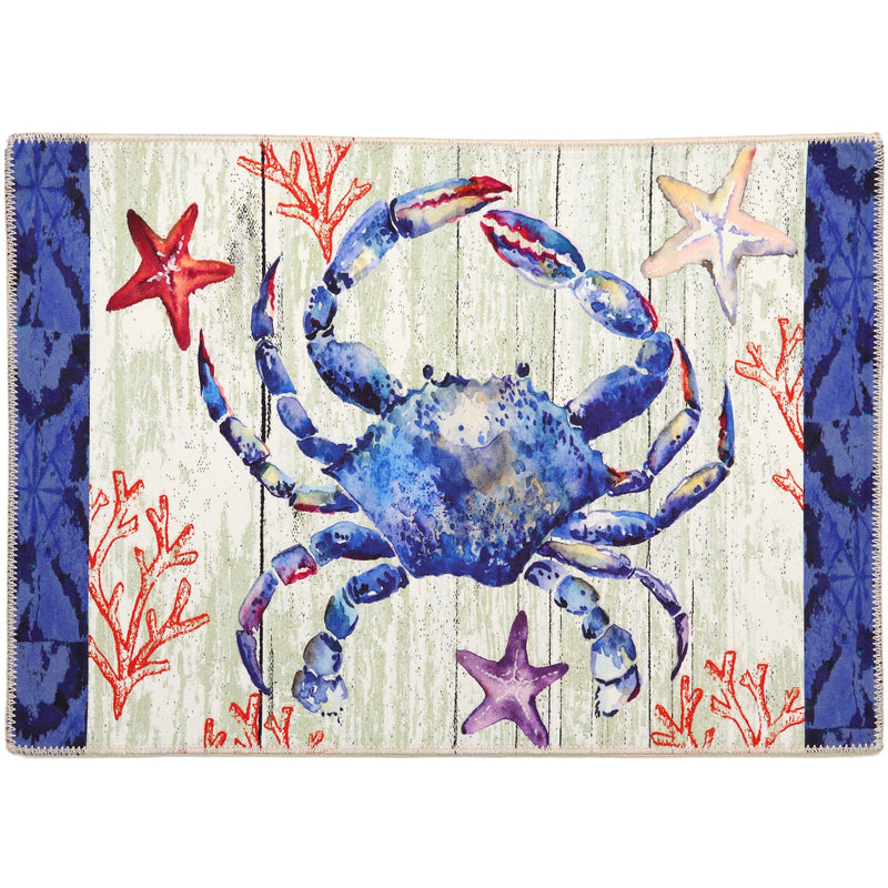 Blue Crab Boardwalk Accent Rug