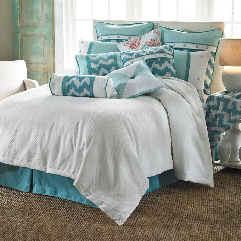 Maldives Chevron Bedskirt