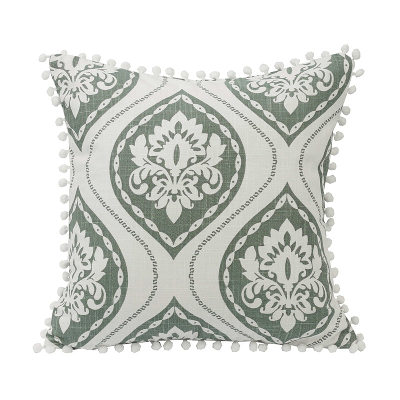 Green Breeze Print Pillow