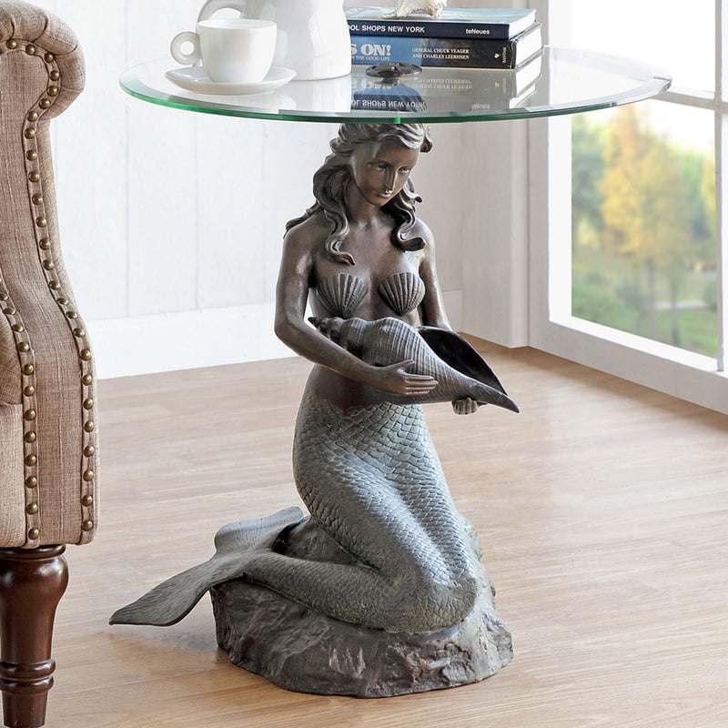 Mermaid & Conch End Table