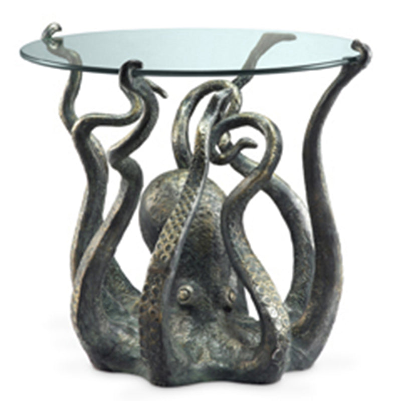 Octopus Glass End Table