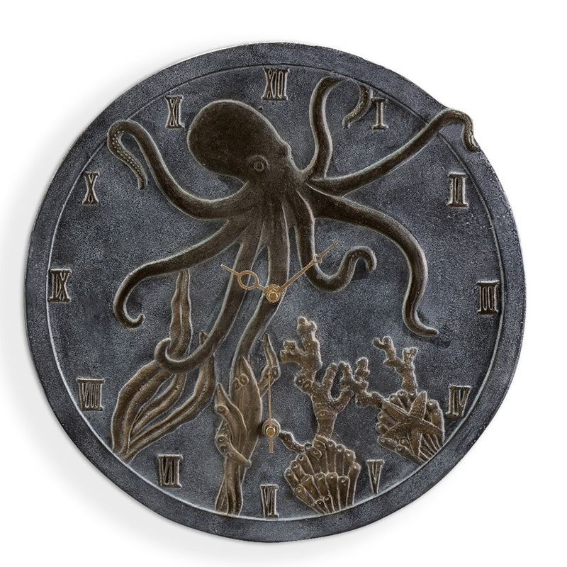 Octopus Wall Mounted Garden Clock