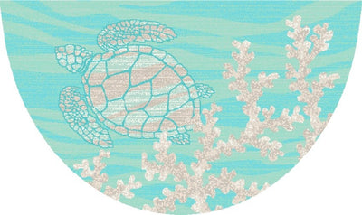 Turquoise Turtle Accent Rug