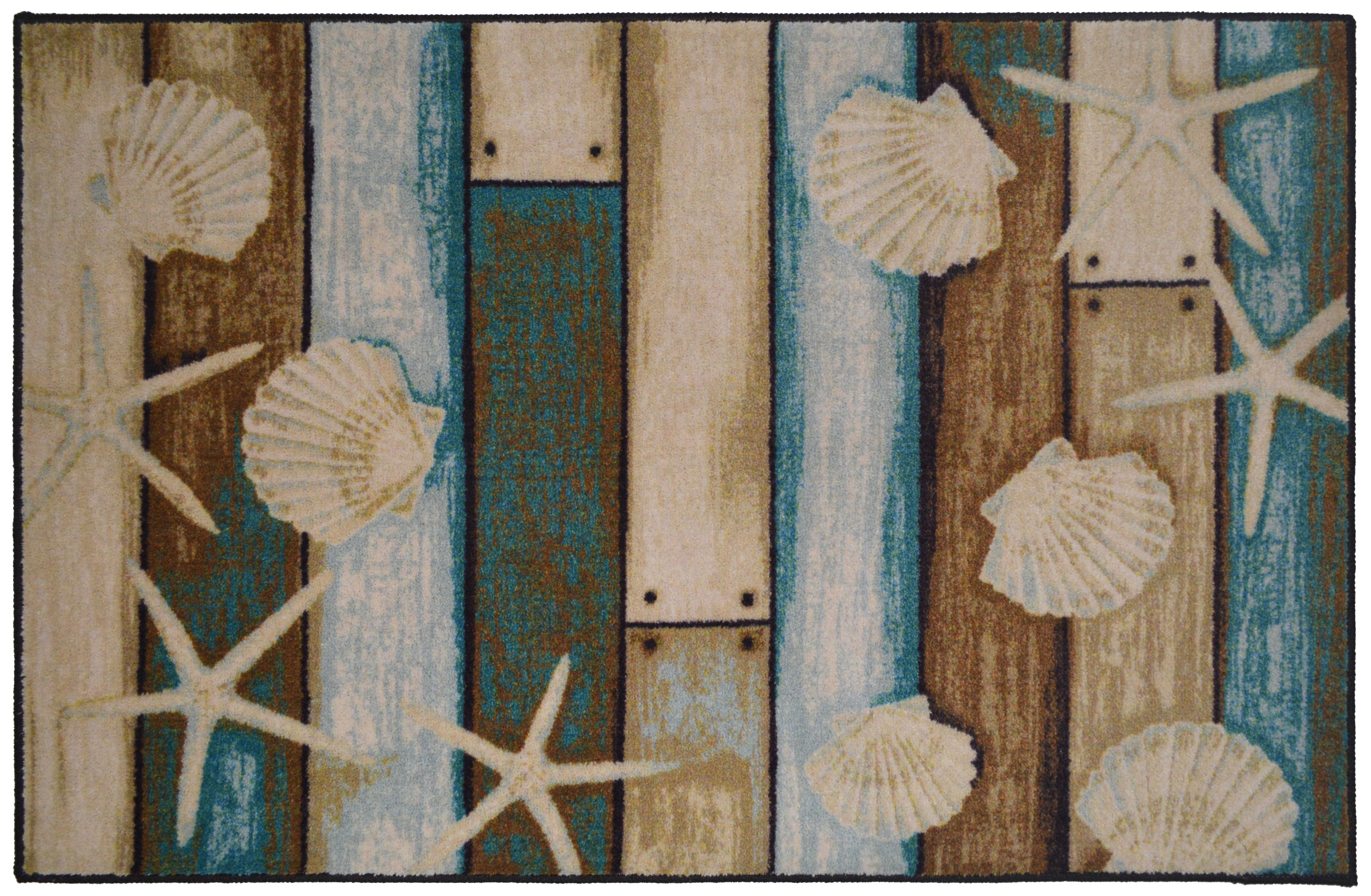 Boardwalk Friends Accent Rug – Coastal Place