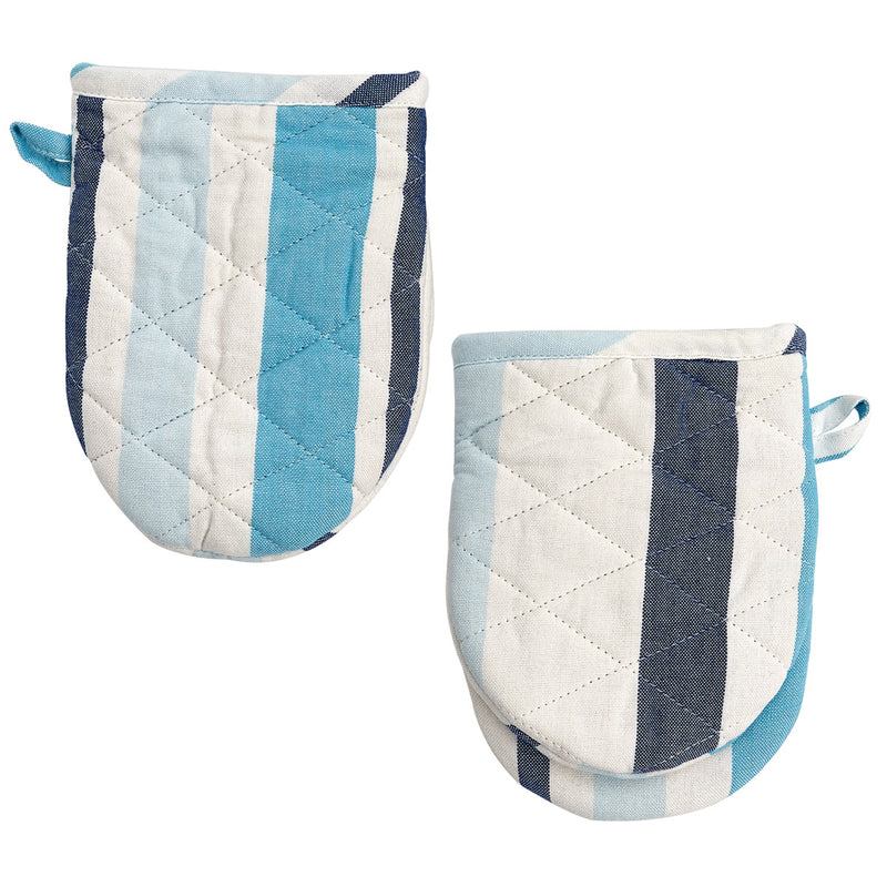 Sea Stripe Oven Mitt Set