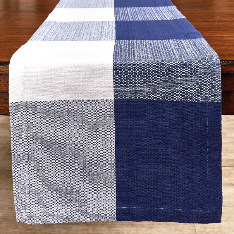 Beach Check Woven 72" Table Runner