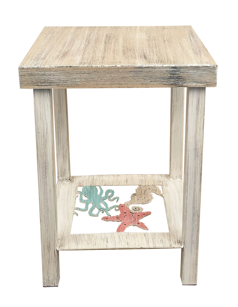 Island Square Underwater Friends End Table