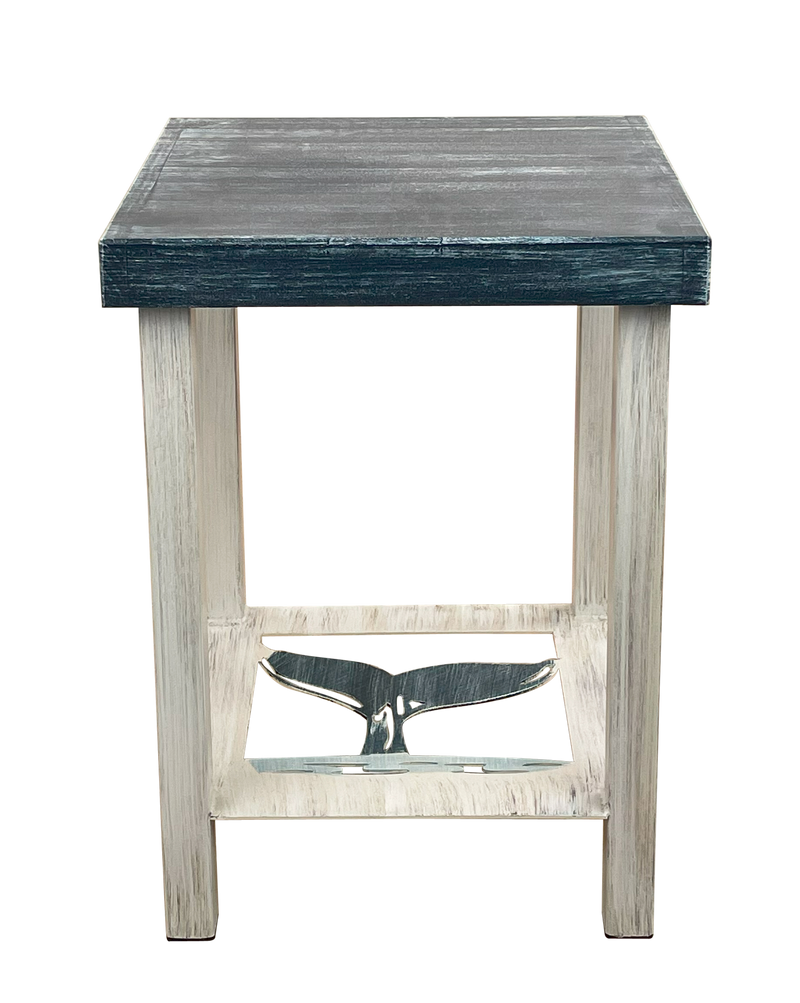 Nautical Whale Tail Square End Table