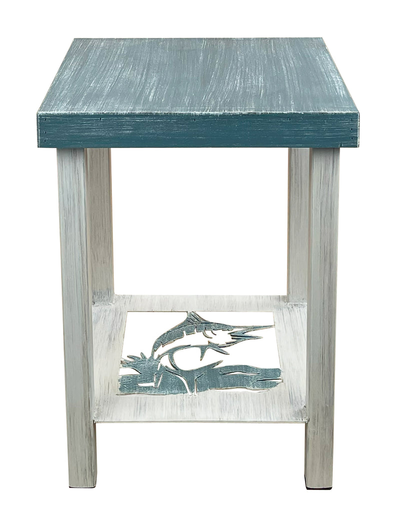 Big Reef Slate Sailfish Square End Table