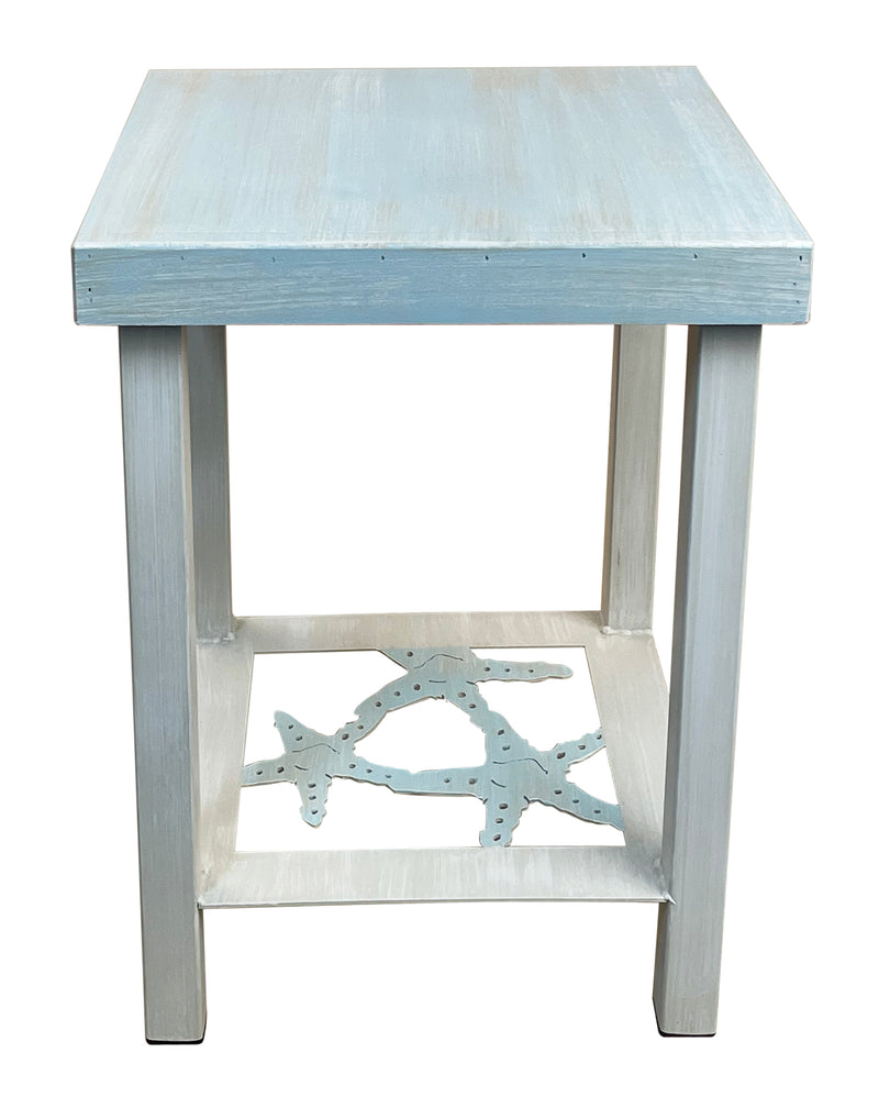 Weathered Shoreline Starfish Square End Table