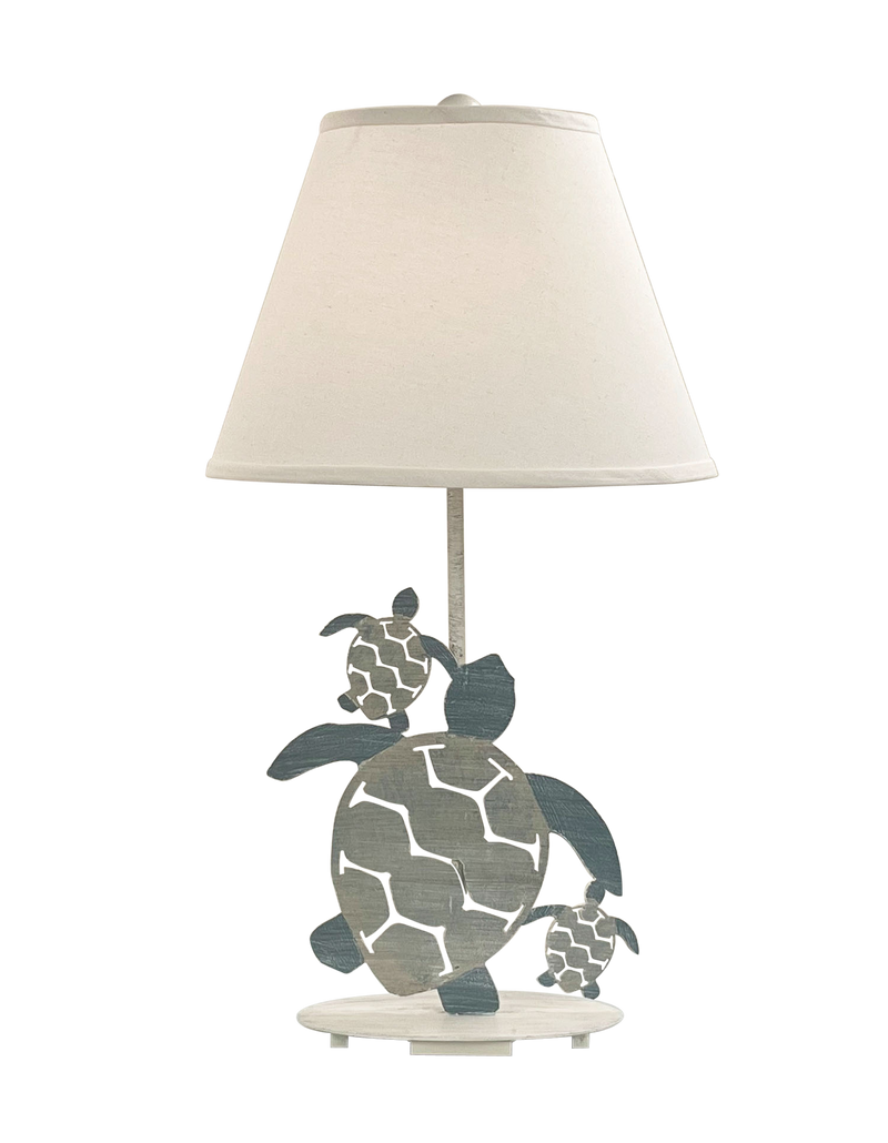 Triple Turtle Iron Table Lamp