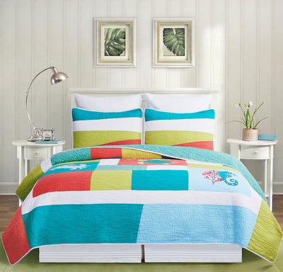 Santorini Shores Quilt Set