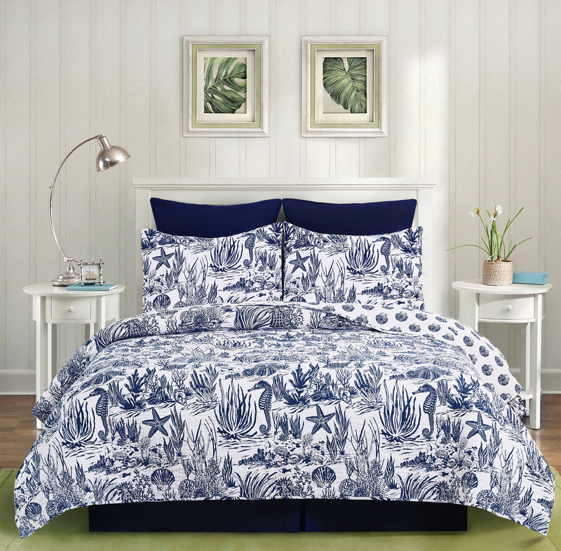 Indigo Reef Quilt Set