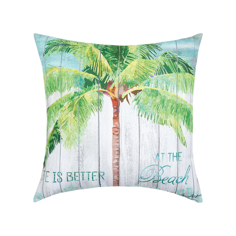 Better At The Beach Throw Pillow