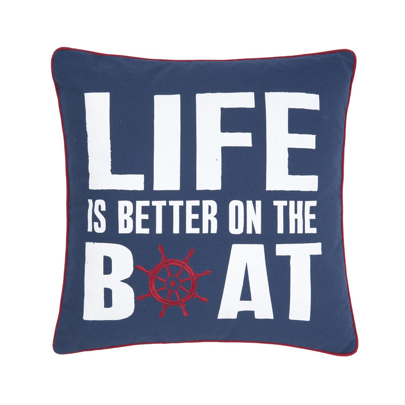 Better On The Boat Throw Pillow