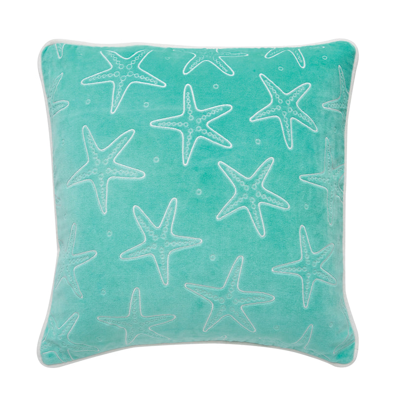 Starfish Velvet Throw Pillow