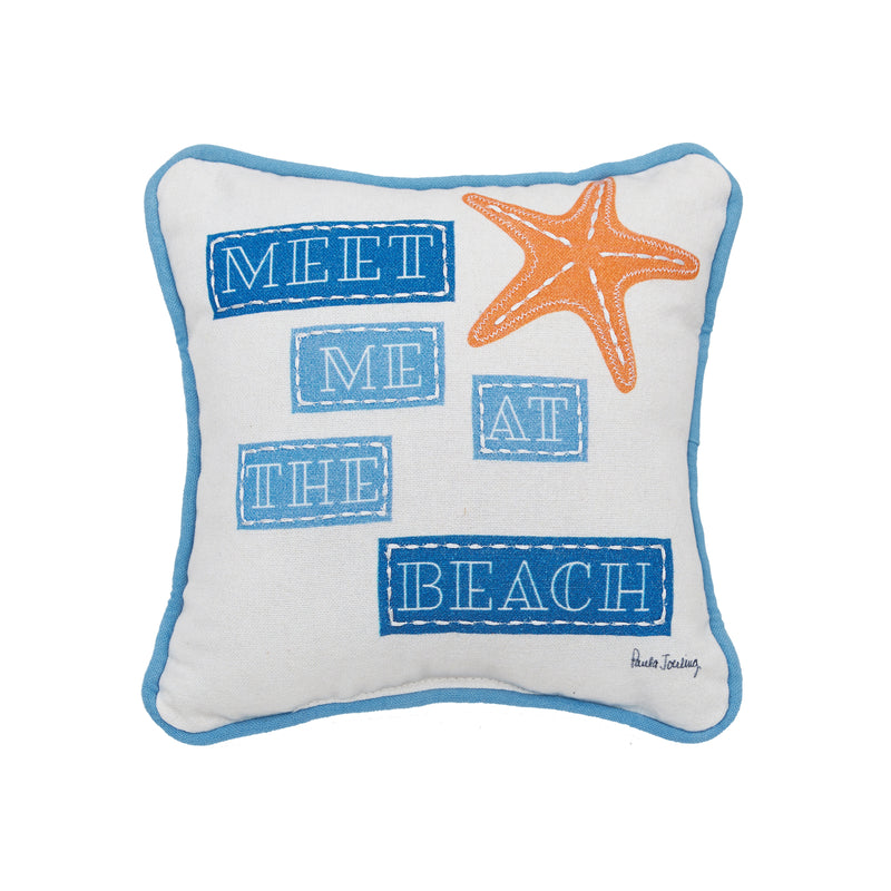 Starfish Beach Throw Pillow