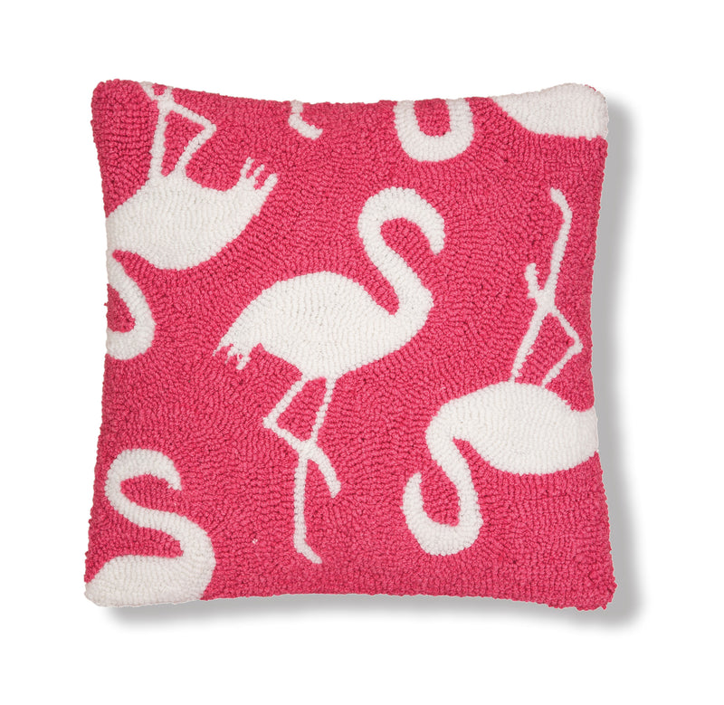 Flamingo Beach Throw Pillow