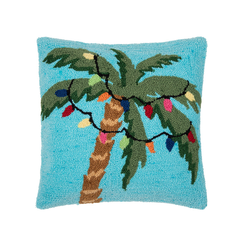 Christmas Palms Throw Pillow