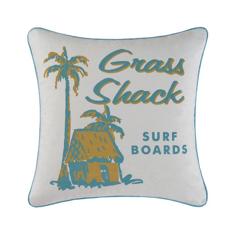 Grass Shack Throw Pillow