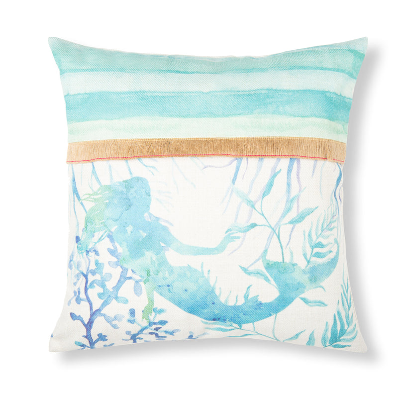 Mermaid Waters Throw Pillow