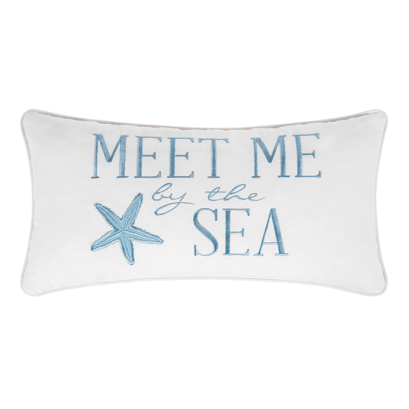 Meet Me By The Sea Throw Pillow