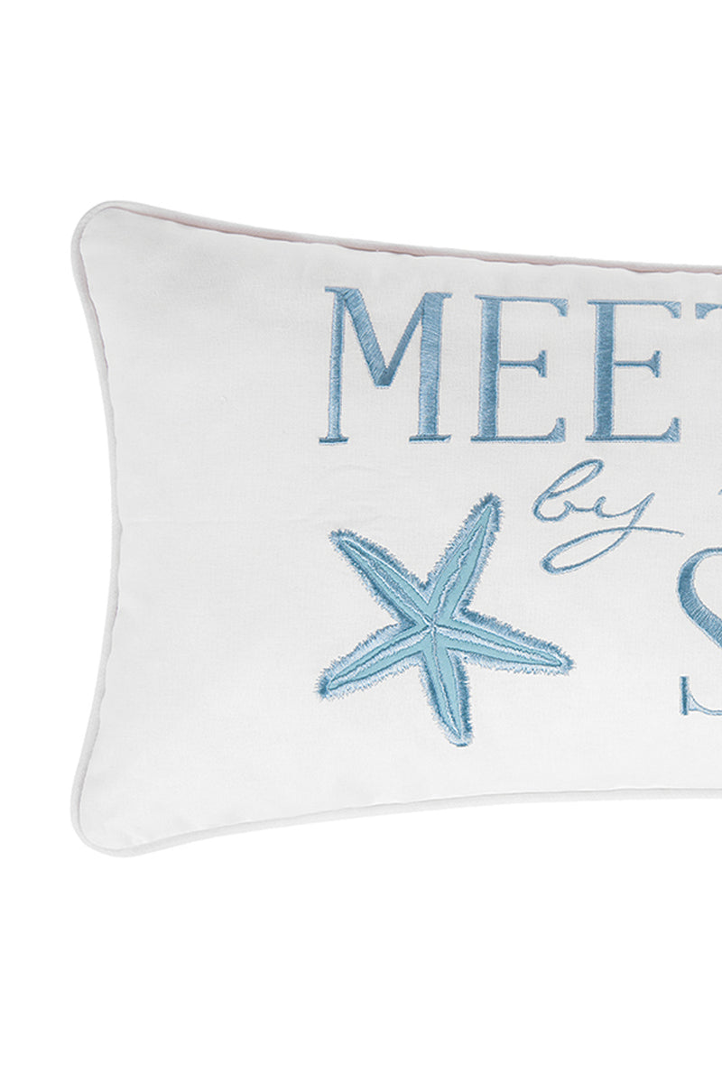 Meet Me By The Sea Throw Pillow