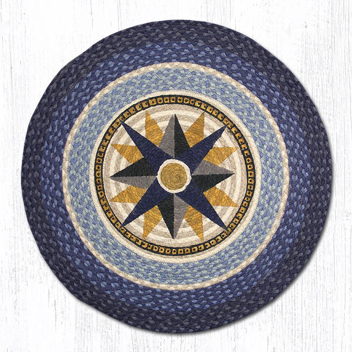 Compass Sun Round Patch Rug