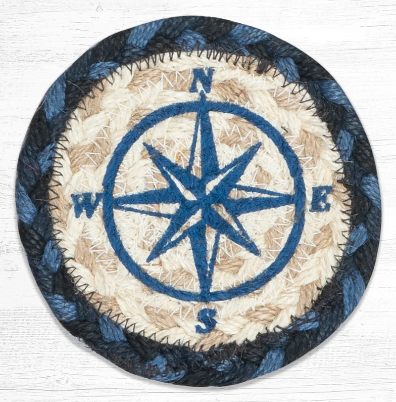 Compass Blues Printed Coaster