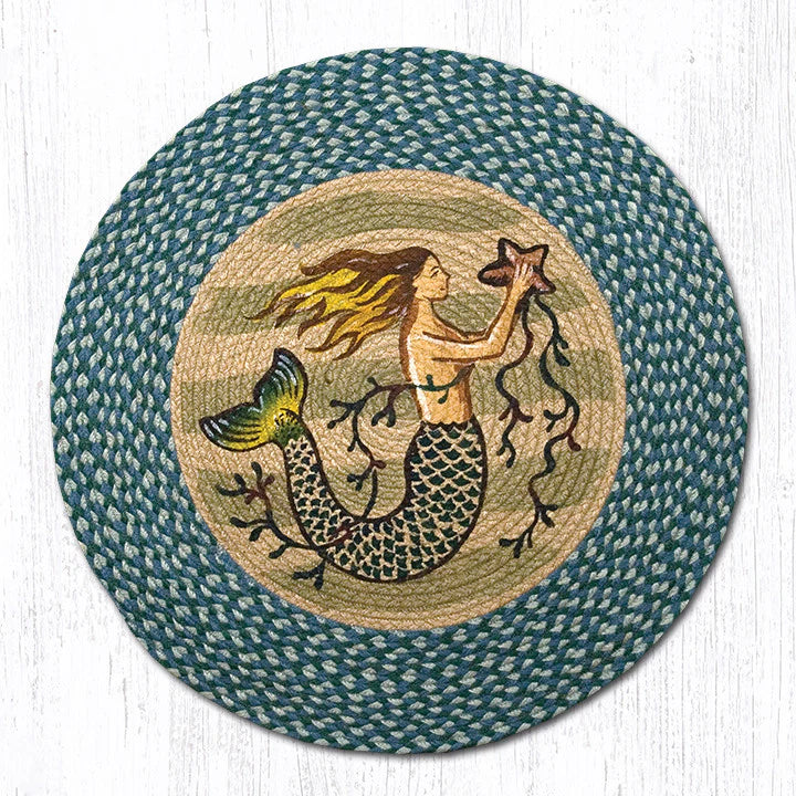 Mermaid Star Round Patch Rug