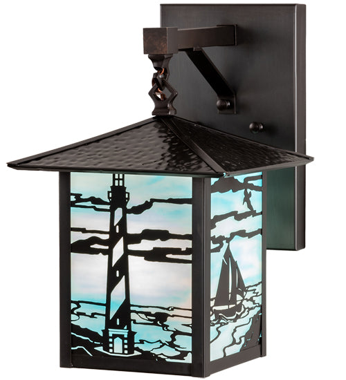 Lighthouse Coast 9" Sailboat Wall Sconce