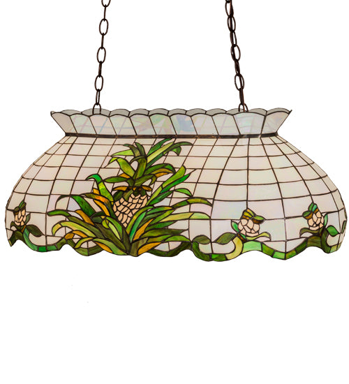 Pineapple Glass 32" Oblong Pendant