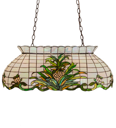 Pineapple Glass 32" Oblong Pendant