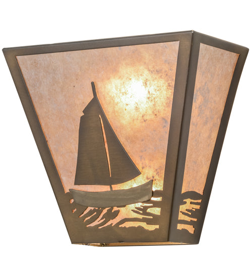 Sailboat Seas 13" Wall Sconce