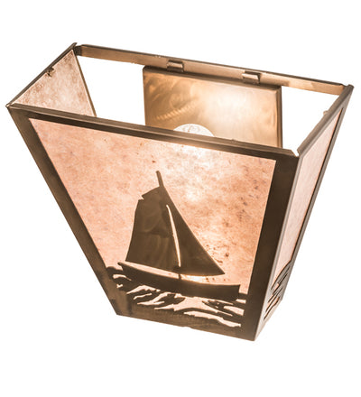 Sailboat Seas 13" Wall Sconce