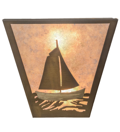 Sailboat Seas 13" Wall Sconce