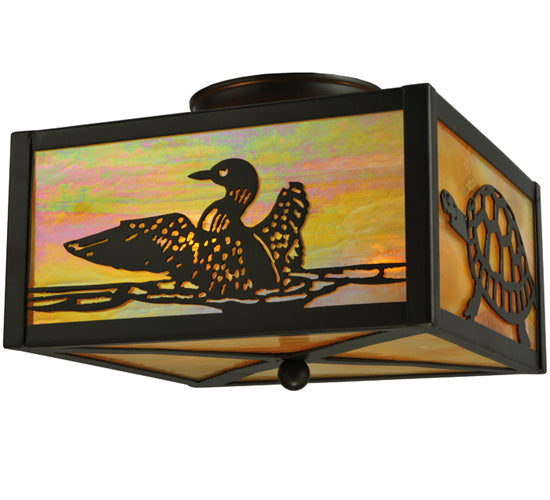 Turtles & Loons 10" Flush Mount