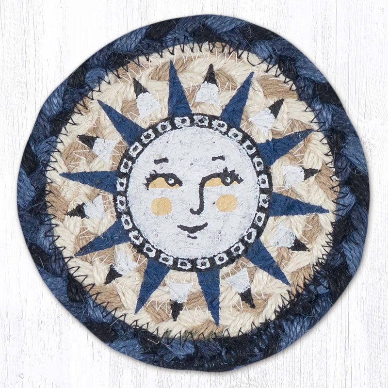 Coastal White Sun Printed Coaster