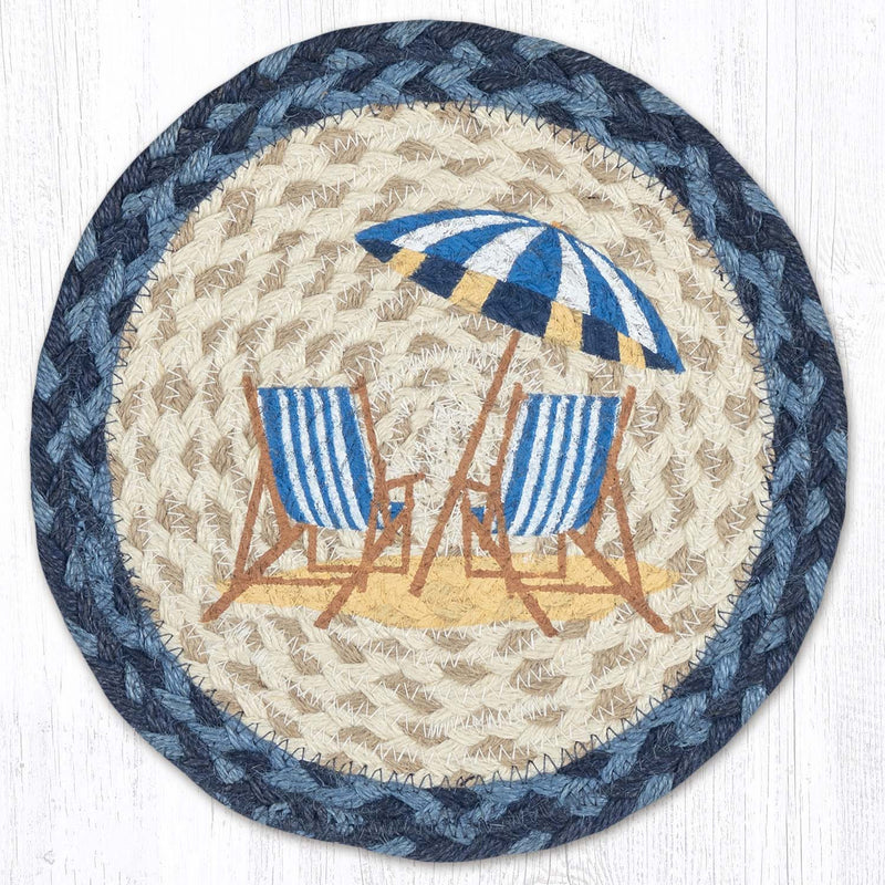 On The Beach Printed Round Trivet