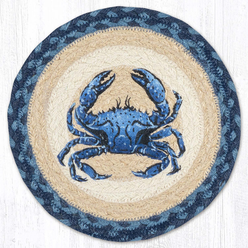 Crab Blues Printed Round Trivet