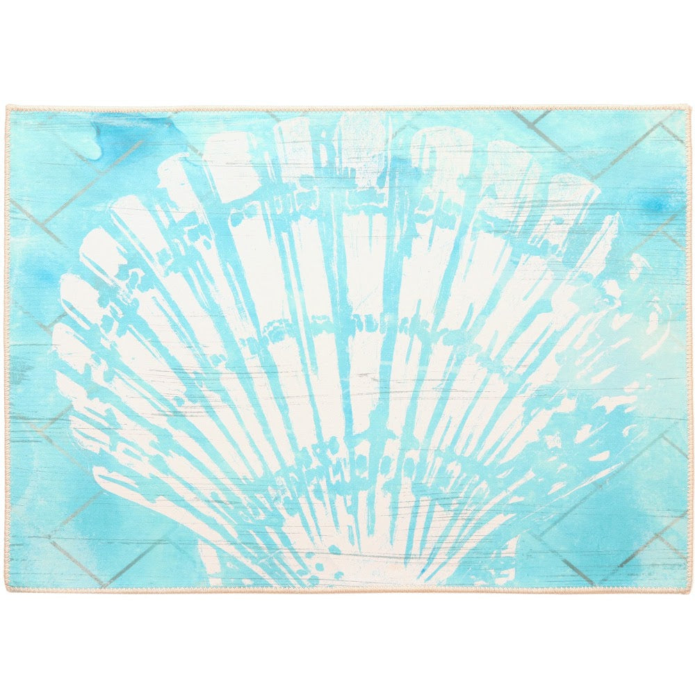 Cerulean Clam Indoor/Outdoor Rug – Coastal Place