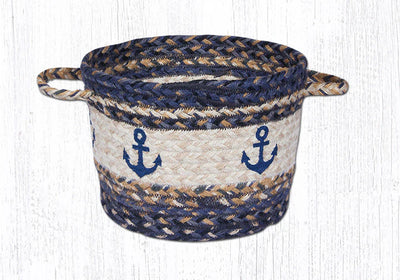 Blue Anchors Printed Utility Basket